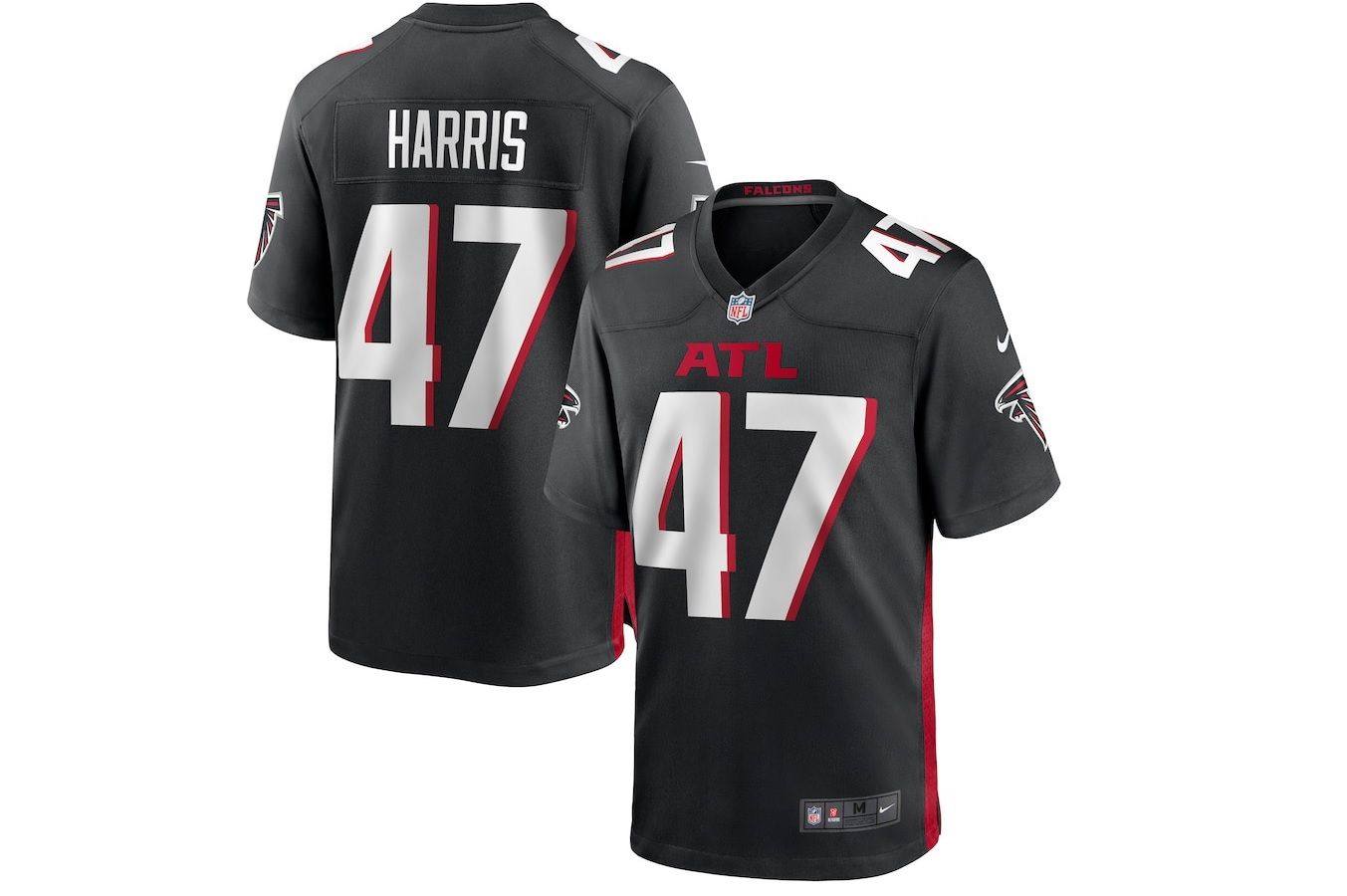 Men Atlanta Falcons #47 Josh Harris Nike Black Game NFL Jersey->atlanta falcons->NFL Jersey
